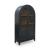 Dagandale Arched Accent Cabinet | Black & Natural Display