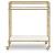 Plattfield Aluminum 2-Tier Bar Cart - Antique Gold & Marble
