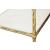 Plattfield Aluminum 2-Tier Bar Cart - Antique Gold & Marble