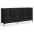 Vallisburg 3-Door Accent Cabinet | Black & Natural Mango Wood