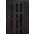 Vallisburg 3-Door Accent Cabinet | Black & Natural Mango Wood