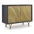 Tayner 2-Door Accent Cabinet | Luxe Black & Gold Storage