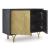 Tayner 2-Door Accent Cabinet | Luxe Black & Gold Storage