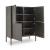 Orsonal 4-Door, 6-Shelf Accent Cabinet | Espresso Brown Storage