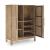 Pellamour Wood Bar Cabinet - Solid Mango Wood & Wine Storage