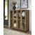 Wrenridge 4-Door Display Cabinet | Gray-Brown Wood & Glass
