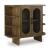 Niall 2-Door Vertical Accent Cabinet | 7-Shelf Light Brown