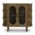 Niall 2-Door Vertical Accent Cabinet | 7-Shelf Light Brown