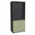 Color Office Half-Bookcase w/2 Lockable Doors & 3 Open Shelves