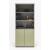 Color Office Lockable Cabinet w/2 Upper Glass Doors & 2 Down Doors