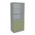 Color Office Lockable Cabinet w/2 Upper Glass Doors & 2 Down Doors