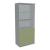Color Office Lockable Cabinet w/2 Upper Glass Doors & 2 Down Doors