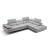 Aurora Italian Leather Right Hand Facing Sectional