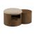Hidden Treasures Duo Round Fabric/Wood Ottoman Table w/Drawer