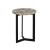 Hidden Treasures Round Agate/Metal Accent Table