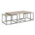Modern Basics Rectangular Travertine/Metal Nesting Cocktail Table Set