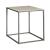Modern Basics Rectangular Travertine/Metal End Table