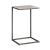 Modern Basics Rectangular Travertine/Metal Accent Table