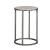 Modern Basics Round Travertine/Metal End Table