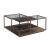 Cleo Square Wood/Glass/Metal Coffee Table