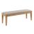 Kafe Wood/Fabric Upholstered Dining Bench