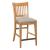 Kafe Tall Rake Wood/Fabric Back Chair