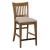 Kafe Tall Rake Wood/Fabric Back Chair