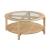 Essence Newport Round Wood/Glass Coffee Table Set