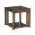 Hidden Treasures Square Glass/Wood End Table
