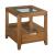 Aspire Clarity Square Wood/Glass Coffee Table Set