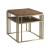 Brighton Acquisitions Square Wood/Metal Coffee Table Set