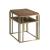 Brighton Acquisitions Square Wood/Metal Coffee Table Set
