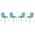 Astor Plastic Dining Chair (Set of 4)