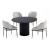 Hathaway 47.24-inch Solid Wood Round Dining Room Set w/Flor Chairs