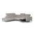 Portento Fabric/Leather L-Shaped Sectional Sofa, Comp 1