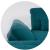 Alpine Fabric U-Shaped Sectional Sofa with Sleeper & Storage, Right Facing Armless Chair