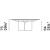 Twins Metal/Ceramic Rectangular Extendable Dining Table w/Rounded Corners