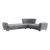 Armada Air Fabric/PU Convertible L-Shaped Sectional Sofa