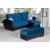 Armada Air Microfiber/PU Convertible L-Shaped Lounge Sectional Sofa