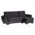 Armada Air Microfiber/PU Convertible L-Shaped Lounge Sectional Sofa