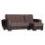 Armada Air Microfiber/PU Convertible L-Shaped Lounge Sectional Sofa