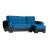 Armada Air Microfiber/PU Convertible L-Shaped Lounge Sectional Sofa