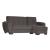 Armada Air Fabric Convertible L-Shaped Lounge Sectional Sofa