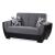 Armada Air Fabric/PU Convertible Loveseat