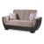 Armada Air Fabric/PU Convertible Loveseat