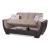 Armada Air Fabric/PU Convertible Loveseat