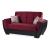 Armada Air Fabric/PU Convertible Loveseat