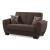Armada Air Fabric Convertible Loveseat