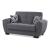 Armada Air Fabric Convertible Loveseat