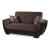 Armada Air Fabric/PU Convertible Loveseat